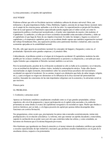 Ética protestante y el capitalismo