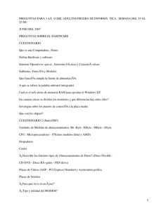Examen de informática sobre Hardware
