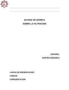 DE QUIMICA SOBRE LA FILTRACION INFORME ESPAÑOL