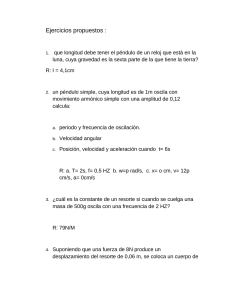 Ejercicios de Física: Movimiento Armónico Simple y Péndulos