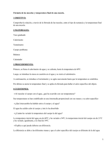 Fórmula de las mezclas y temperatura final de una mezcla