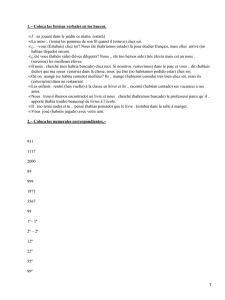 1.− Coloca las formas verbales en los huecos. •