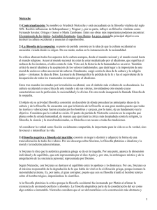 Nietzsche 1) Contextualización: