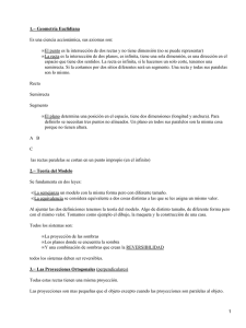 Geometría Euclidiana y Proyecciones: Apuntes Universitarios