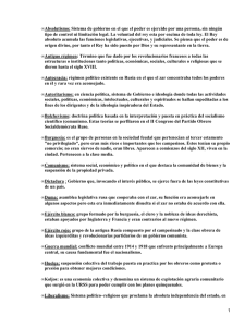 Glosario de Términos: Absolutismo, Revolución Rusa y más