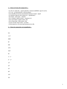 1.− Coloca la forma del comparativo.− •
