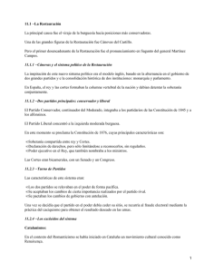 Historia de España. La Restauración (1874-1902)