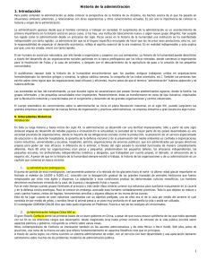 Historia de la administración 1. Introducción