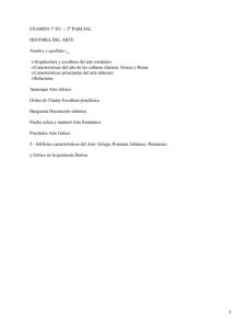 EXAMEN 1º EV. − 2º PARCIAL HISTORIA DEL ARTE
