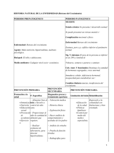 Historia Natural del Retraso del Crecimiento
