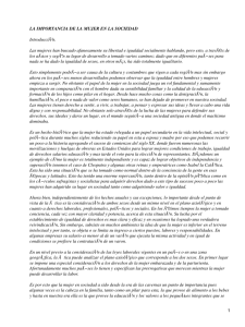Importancia de la mujer en la sociedad