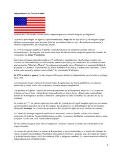 Independencia de los EEUU (Estados Unidos)