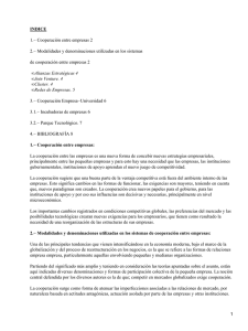 INDICE 1.− Cooperación entre empresas 2 de cooperación entre empresas 2