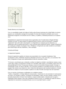 Reseña Histórica de la Inquisición