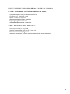 Intervención social individualizada con grupos primarios