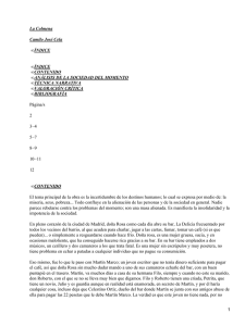 La Colmena Camilo José Cela ÍNDICE CONTENIDO