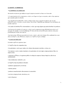 La gestión comercial