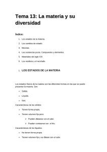 La materia y su diversidad