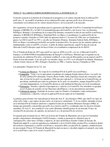 Largo camino europeo hacia la integración