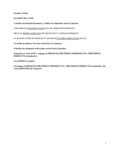 Nombre: Fecha: EXAMEN DE LATÍN