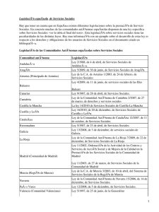 Legislación de los Servicios Sociales