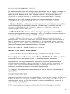Lengua y sus variedades internas