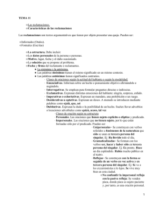 TEMA 11 Características de las reclamaciones La estructura. Motivo