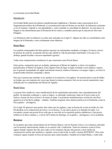 La Literatura en la Edad Media I