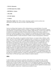 − TITULO: Marianela. − AUTOR: Benito Pérez Galdós. − EDITORIAL: Cátedra.