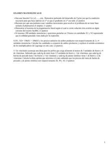 EXAMEN MATEMÁTICAS II •