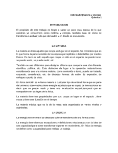 Materia y energía
