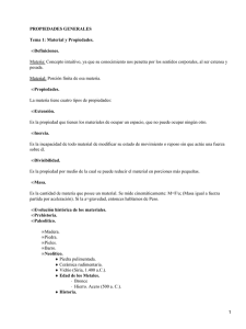 Material y Propiedades