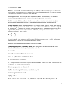 Mecánica y estática de fluidos