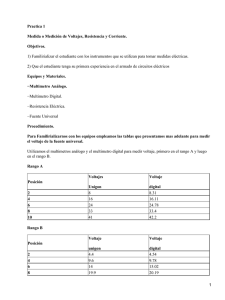 Medición de Voltajes, Resistencia y Corriente