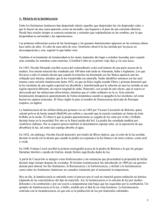 Historia de la Luminiscencia: Tipos y Aplicaciones