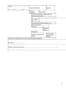 Modelo de Letra de Cambio para simulación