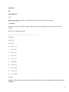 Multiplexores y operadores de funciones lógicas