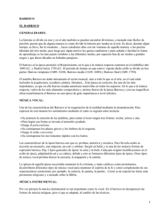 BARROCO EL BARROCO GENERALIDADES: