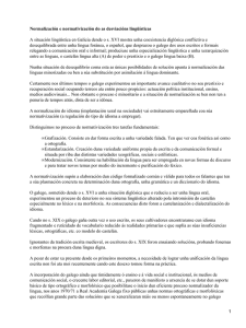 Normalización e normativización do as desviacións lingüísticas