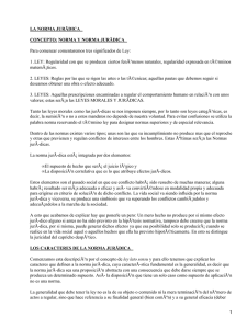 LA NORMA JURÃDICA CONCEPTO: NORMA Y NORMA JURÃDICA