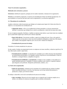 Organización de métodos del trabajo: La estructura organizativa