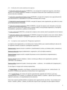 2.1. − Evolución de la teoría moderna de la empresa