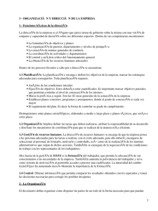 Organización y dirección de la empresa