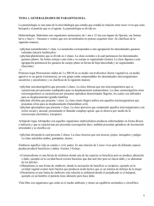 TEMA 1. GENERALIDADES DE PARASITOLOGIA.