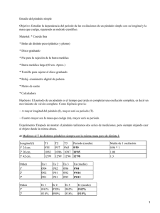 Estudio del péndulo simple