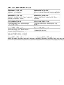 Plan de entrenamiento en natación