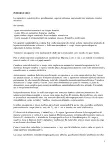 Polarización en capacitores con dieléctrico