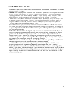 Potabilización del agua