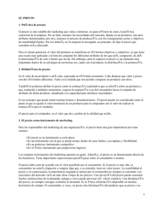 Precio como instrumento de marketing