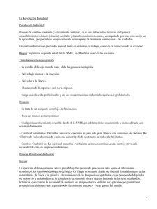 Primera revolución industrial y los cambios que generó